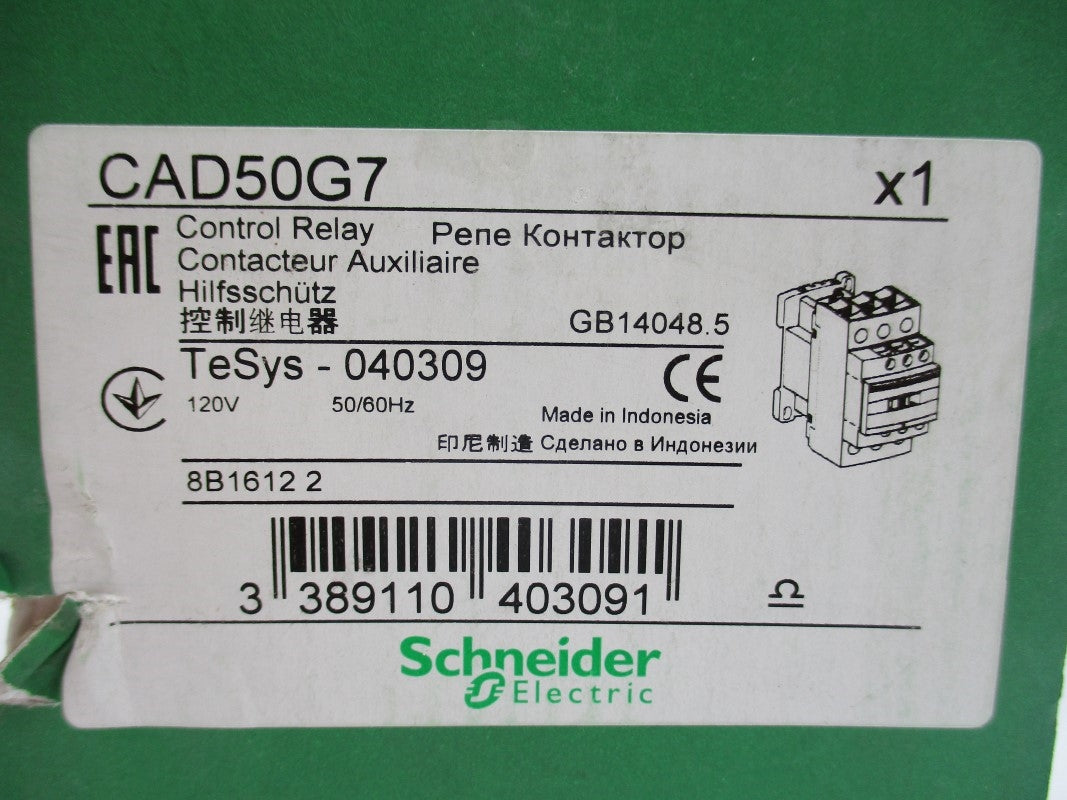 SCHNEIDER ELECTRIC CAD50G7 10A 120V NSMP