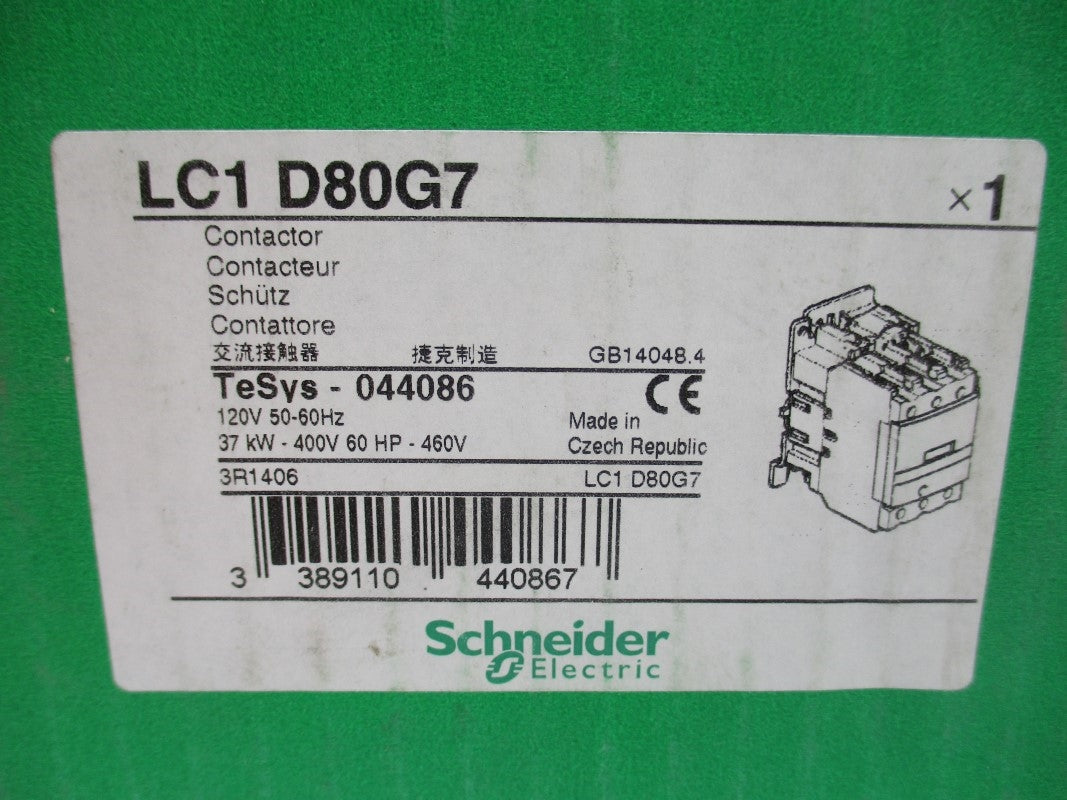 SCHNEIDER ELECTRIC LC1D80G7 120V NSMP