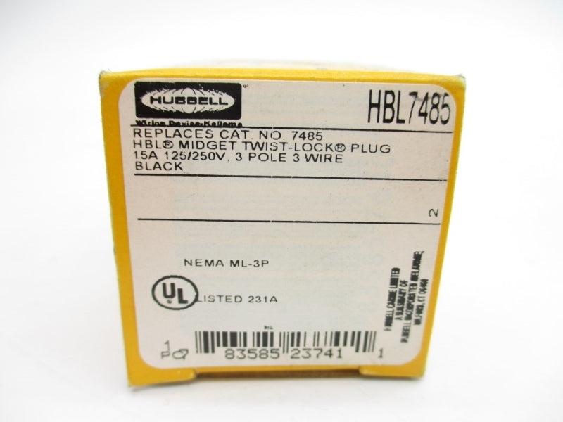 HUBBELL HBL7485 125/250V 15A NSMP