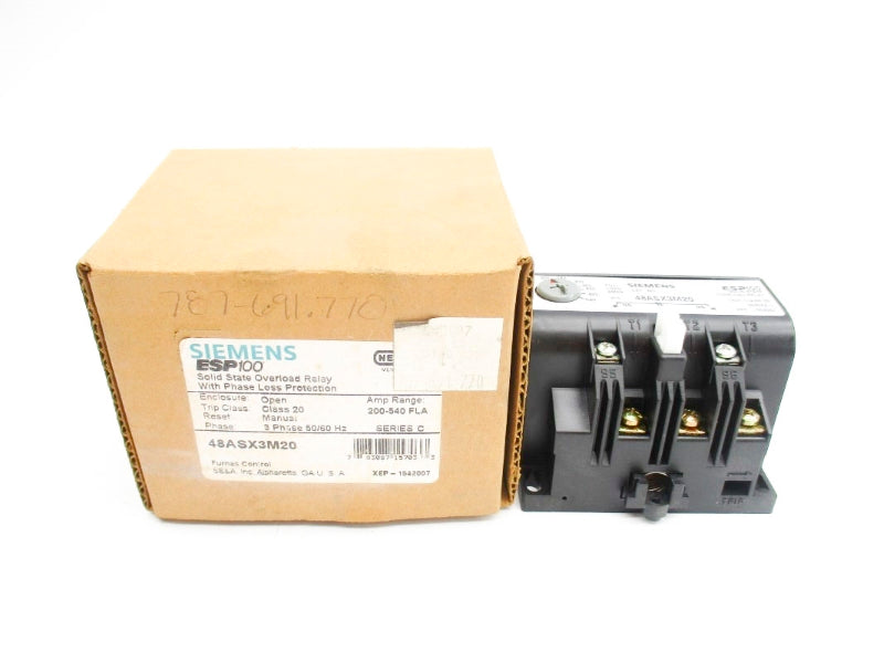 SIEMENS 48ASX3M20 SER. C 600VAC 200-540A NSMP