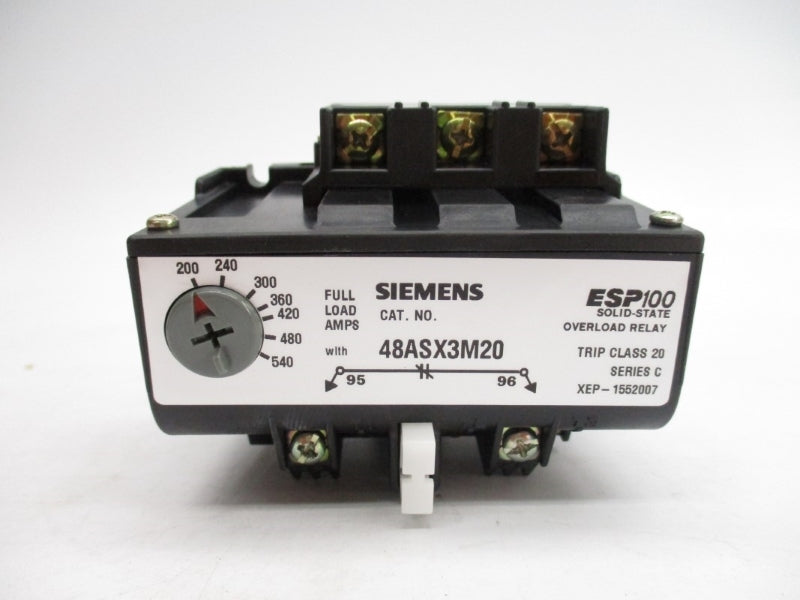 SIEMENS 48ASX3M20 SER. C 600VAC 200-540A NSMP