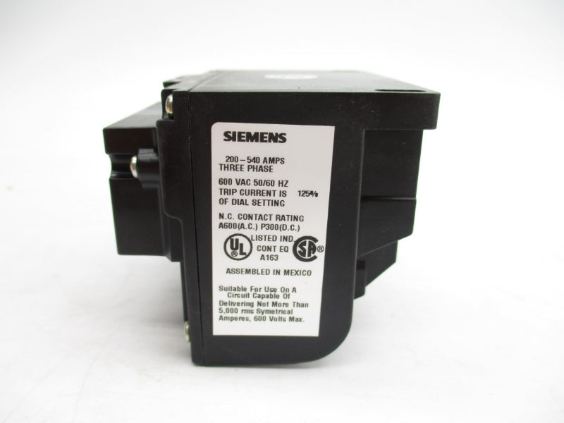 SIEMENS 48ASX3M20 SER. C 600VAC 200-540A NSMP