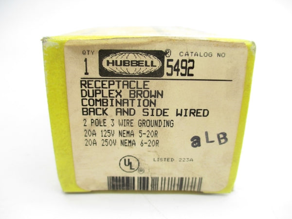HUBBELL 5492 125/250V 20A NSMP