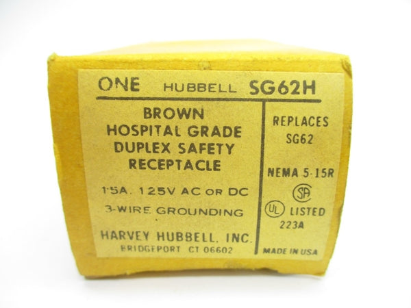 HUBBELL SG62H 125VAC/DC 15A NSMP
