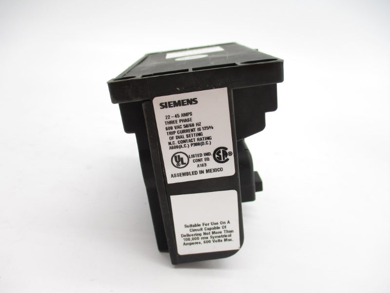 SIEMENS 48BSH3M20 SER. C 600VAC 22-45A NSNP