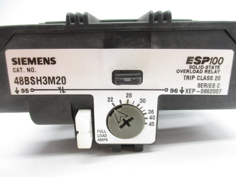 SIEMENS 48BSH3M20 SER. C 600VAC 22-45A NSNP