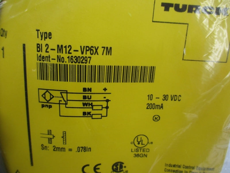 TURCK BI2-M12-VP6X7M 1630297 10-30VDC NSMP