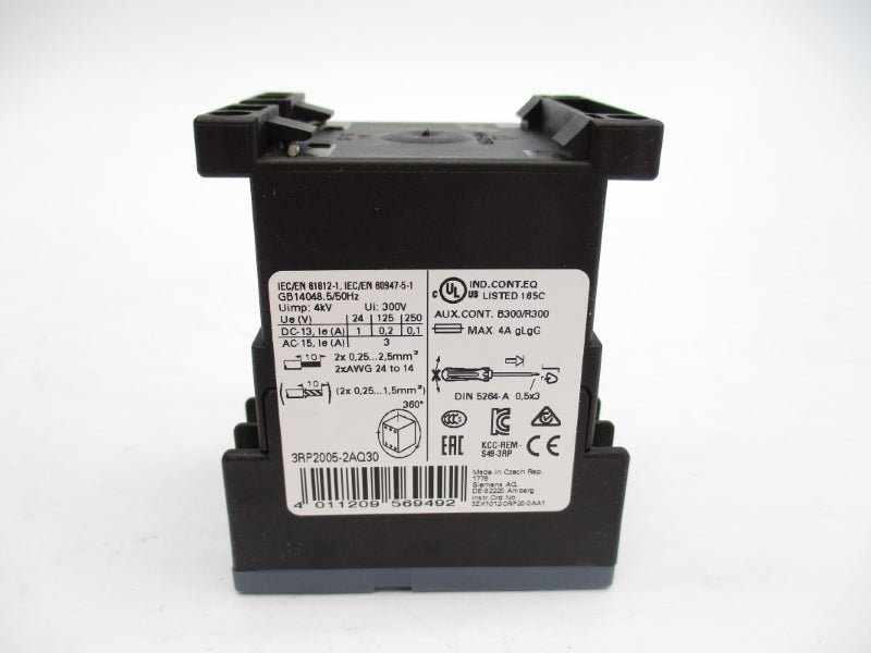 SIEMENS 3RP2005-2AQ30 24VAC/DC 4A 0.05S-100H NSMP