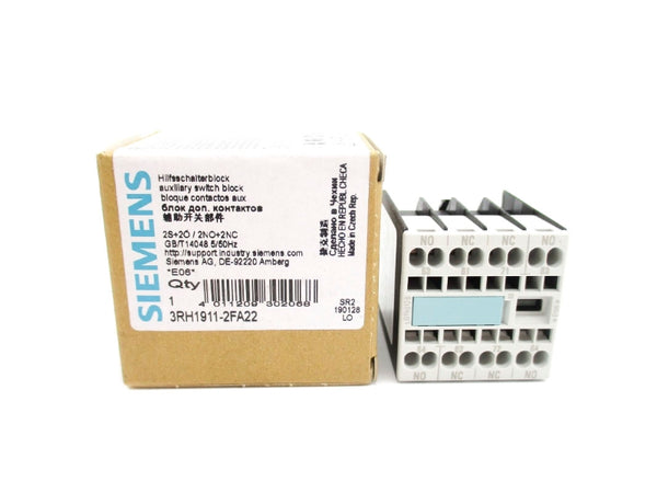SIEMENS 3RH1911-2FA22 240V 10A NSMP