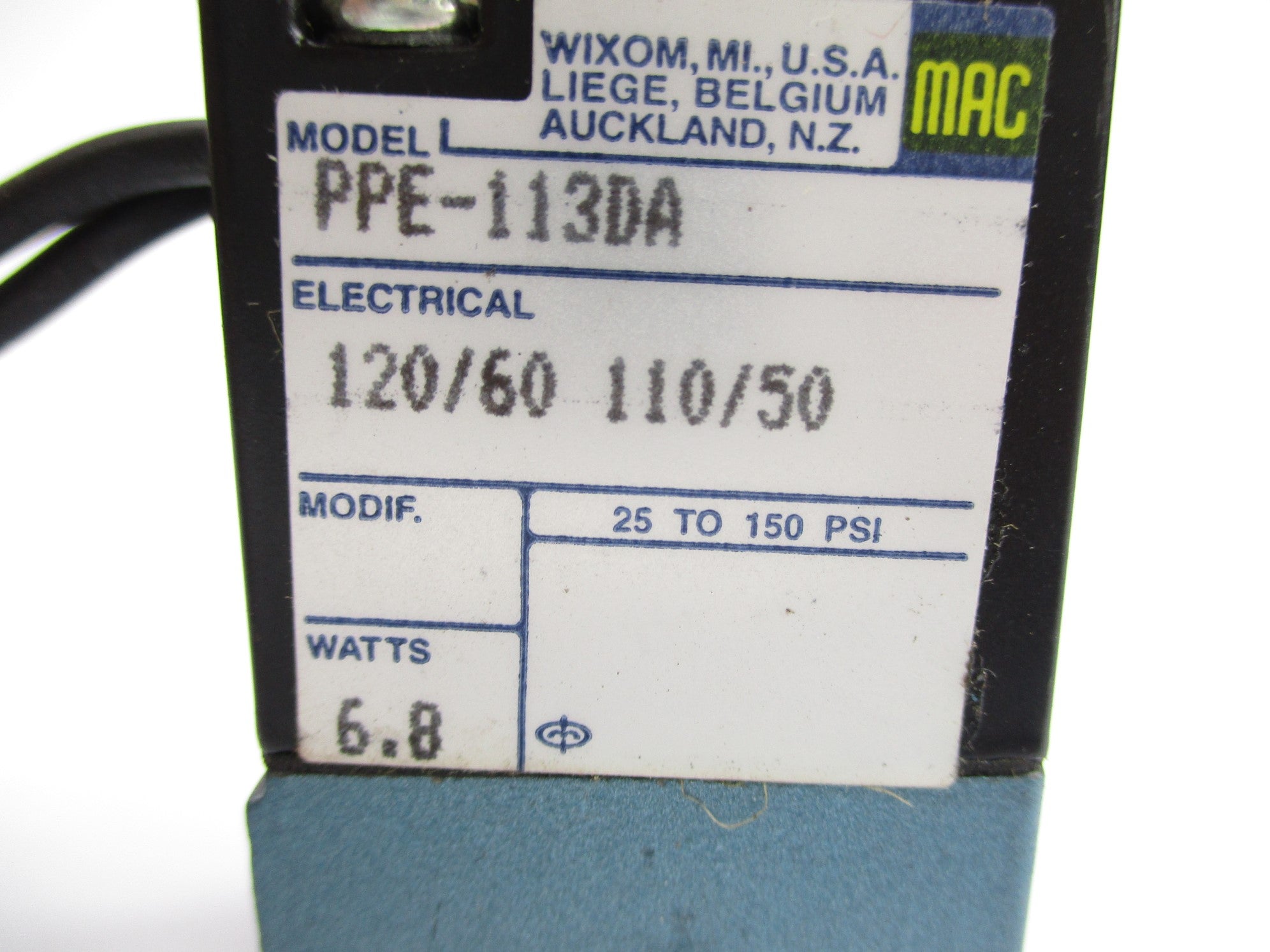MAC PPE-113DA 25-150PSI 110/120V NSNP
