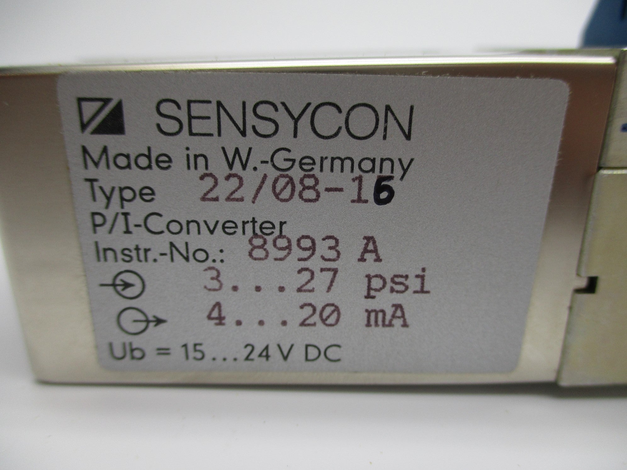 SENSYCON 22/08-16 3-27PSI NSNP