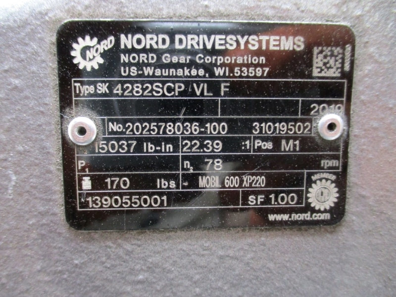 NORD DRIVE SYSTEMS 4282SCPVLF 202578036-100 NSNP