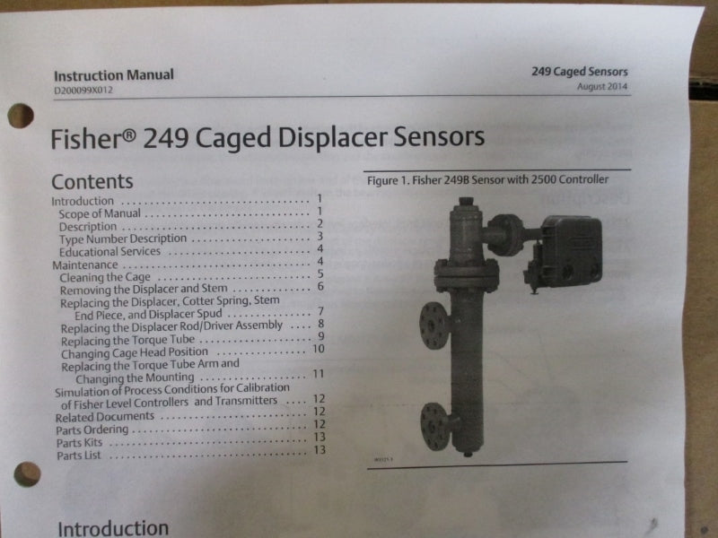 FISHER LEVEL DISPLACER TYPE:249C 2500 249C FS-67CFR-362 3-15PSI NSMP