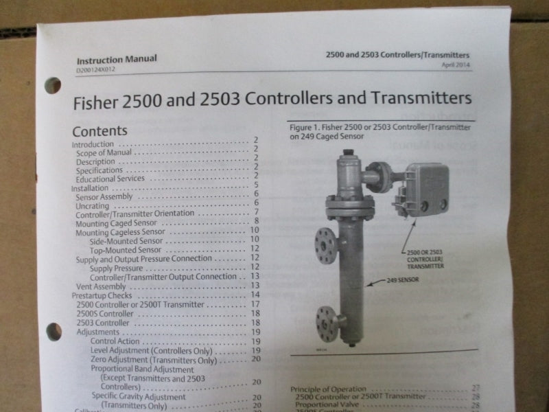 FISHER LEVEL DISPLACER TYPE:249C 2500 249C FS-67CFR-362 3-15PSI NSMP