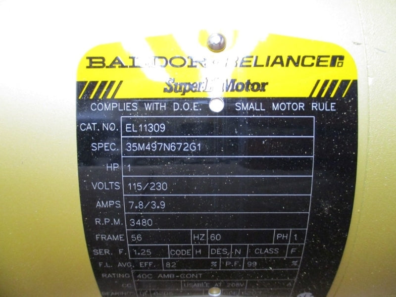 BALDOR EL11309 115/230V 7.8/3.9A NSMP