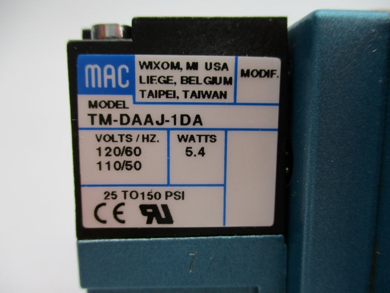 MAC 82A-BC-000-TM-DAAP-1DA 110/120V 150PSI NSNP