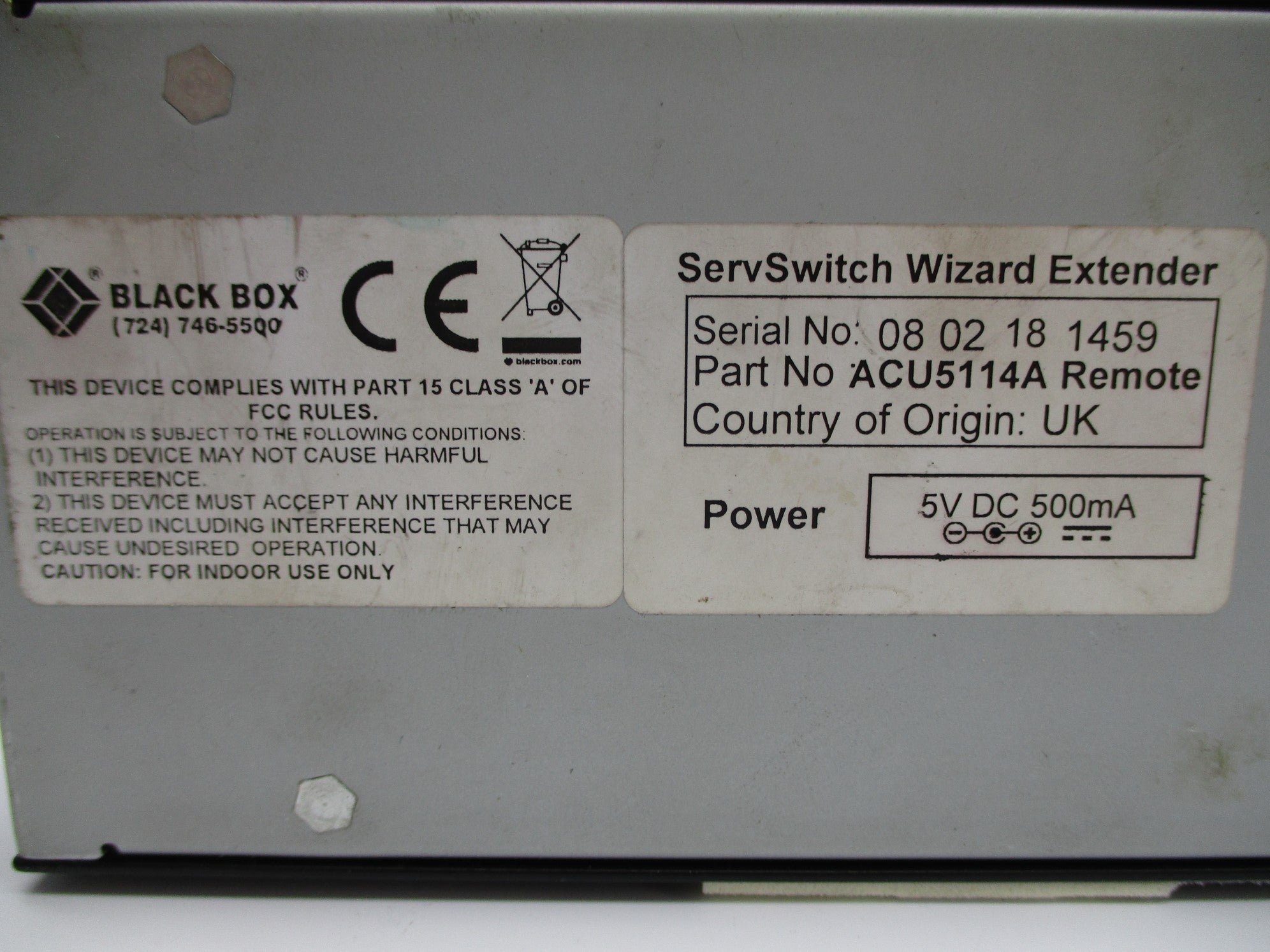BLACK BOX ACU5114A NSNP
