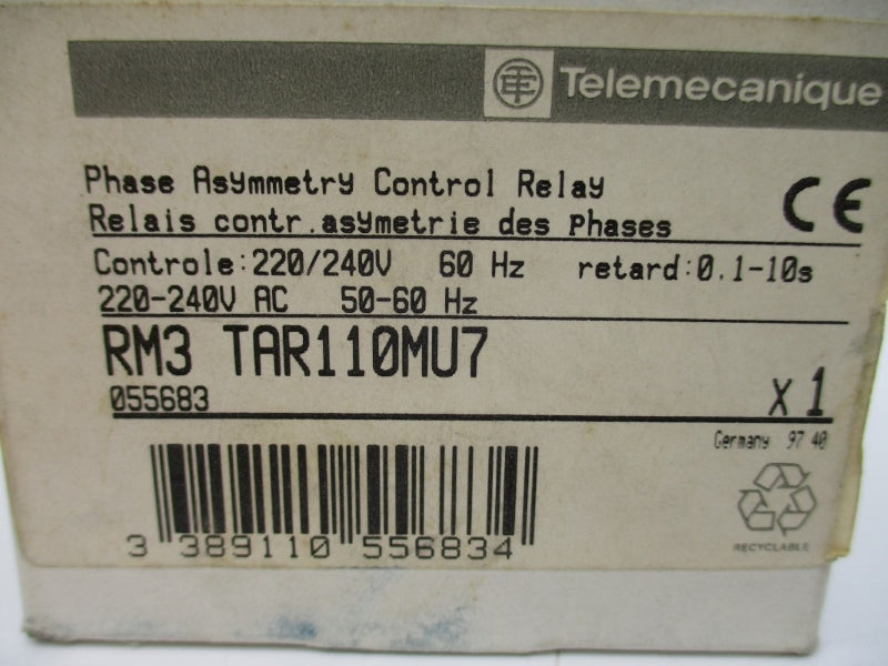 TELEMECANIQUE RM3TAR110MU7 220/240VAC 5A 0.1-10S NSMP
