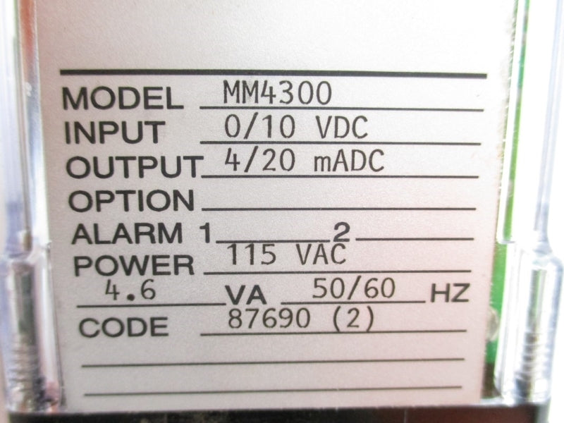 WILKERSON  MM4300-0/10VDC/4/20MADC 115VAC UNMP