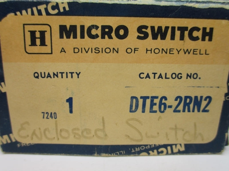 MICRO SWITCH DTE6-2RN2 250VAC 10A (GREY) NSMP