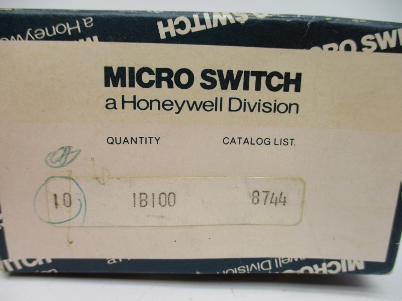 MICRO SWITCH 1B100 (PKG OF 10) NSMP
