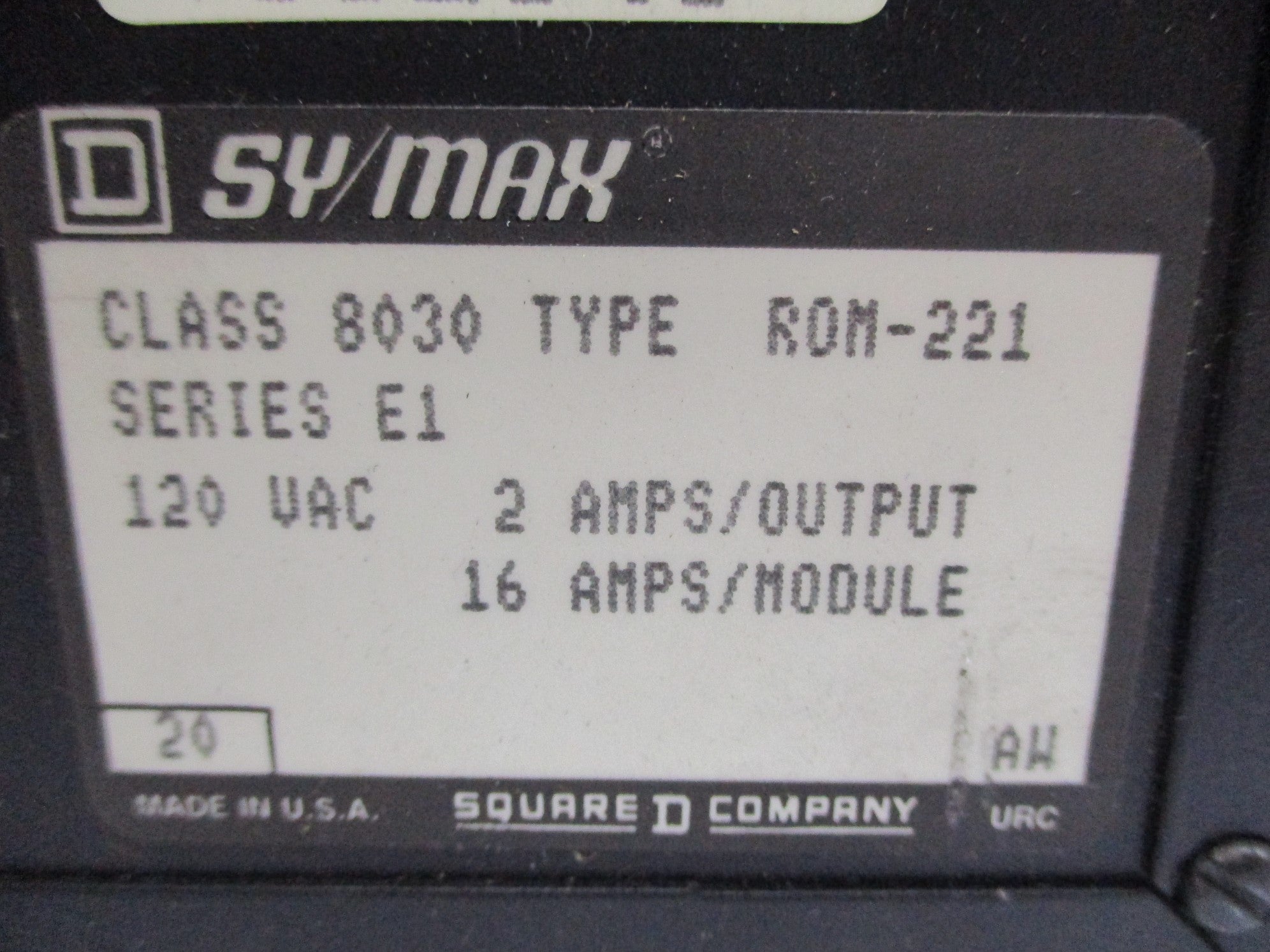 SQUARE D 8030ROM221 SER. E1 NSNP