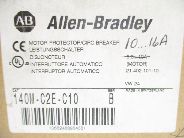 ALLEN BRADLEY 140M-C2E-C10 SER. B 690V 6.3-10A (BR/WH) NSMP