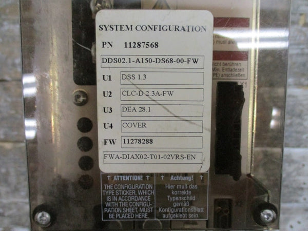 INDRAMAT DDS02.1-A150-DS68-00-FW 11287568 300VDC UNMP