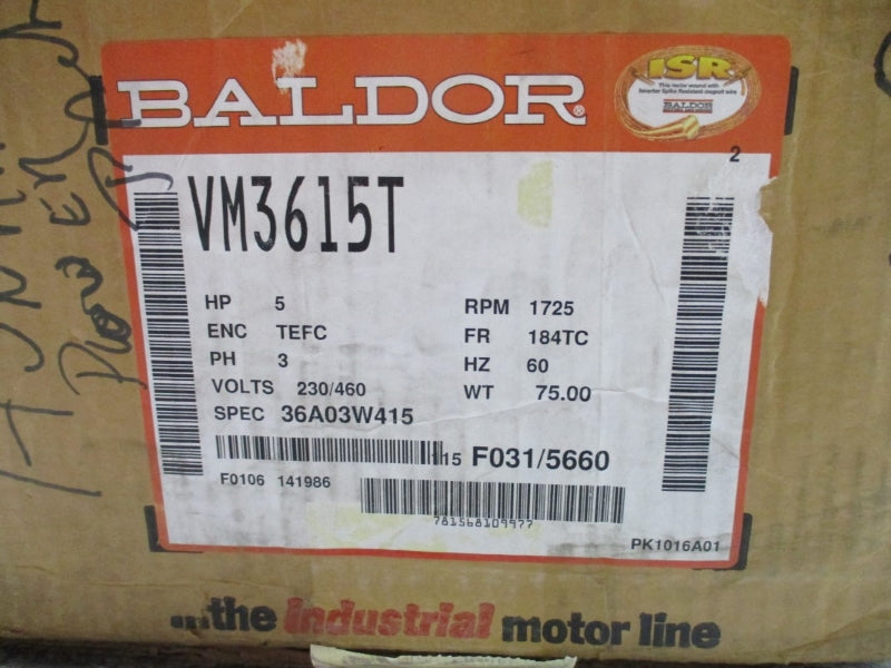BALDOR VM3615T 230/460V 13.2/6.6A NSMP