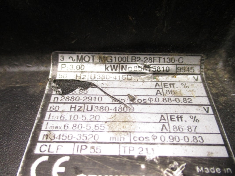 GRUNDFOS CRN4-80 A-P-G-AUUV D41Z57168P19946 W/ 100LB2-28FT130-C 380/480V 6.80-5.65A UNMP