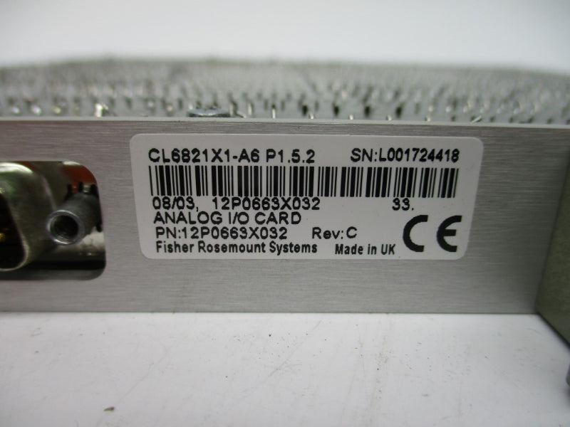 FISHER ROSEMOUNT CL6821X1-A6 12P0663X032 REV. C NSNP