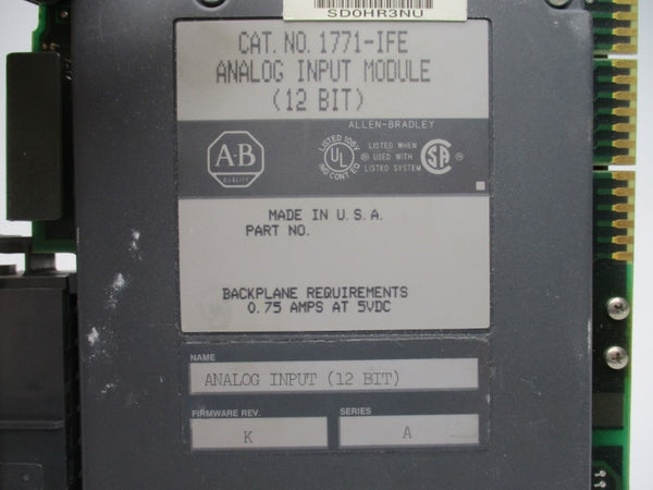 ALLEN BRADLEY 1771-IFE SER. A F/W K 5VDC 0.75A UNMP