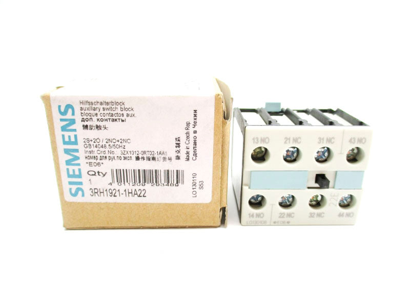 SIEMENS 3RH1921-1HA22 240V 10A NSMP