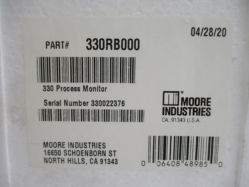 MOORE INDUSTRIES 330RB000 F/W V1.03 85-250VAC NSMP
