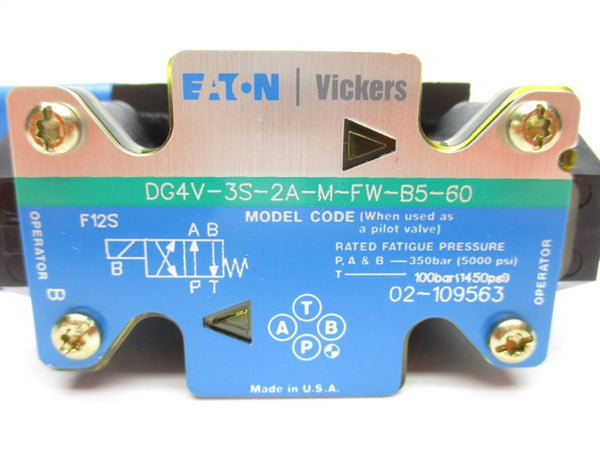EATON DG4V-3S-2A-M-FW-B5-60 02-109563 110/120V .48/.46A 5000PSI NSNP