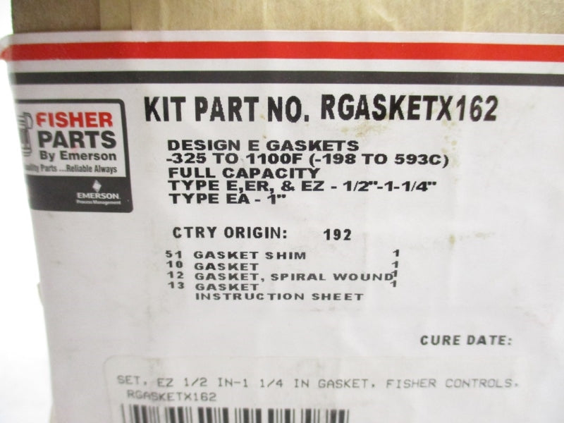 FISHER RGASKETX162 NSFS