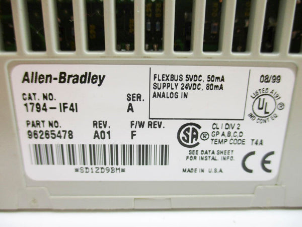 ALLEN BRADLEY 1794-IF4I SER. A F/W F 24VDC NSNP