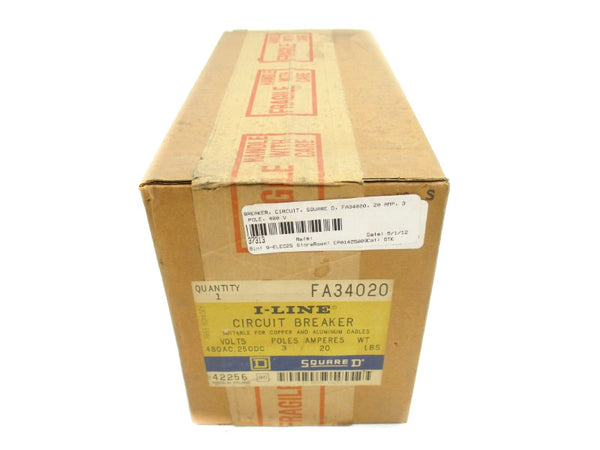 SQUARE D FA34020 480VAC 20A NSFS