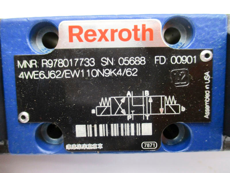 REXROTH 4WE6J62/EW110N9K4/62 R978017733 110/120V NSNP