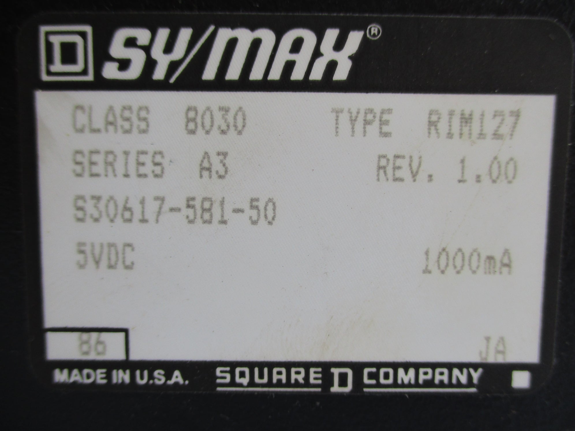 SQUARE D 8030RIM127 SER. A3 UNMP