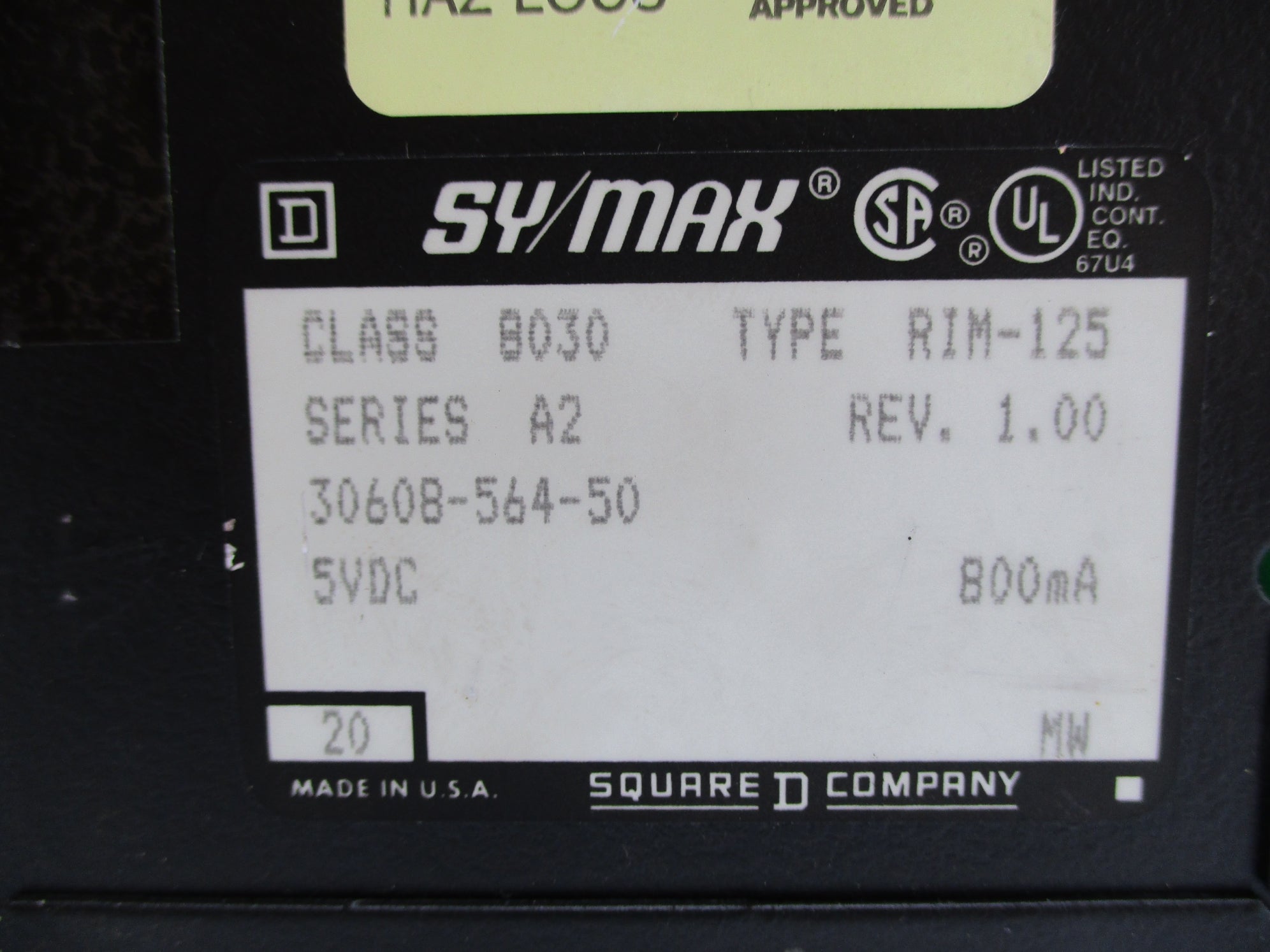 SQUARE D 8030RIM125 SER. A2 (AS PICTURED) UNMP
