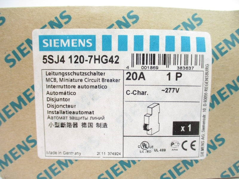 SIEMENS 5SJ4120-7HG42 277VAC 20A NSMP