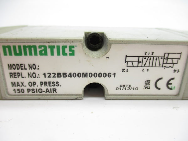 NUMATICS 122BB400M000061 24VDC 150PSI UNMP