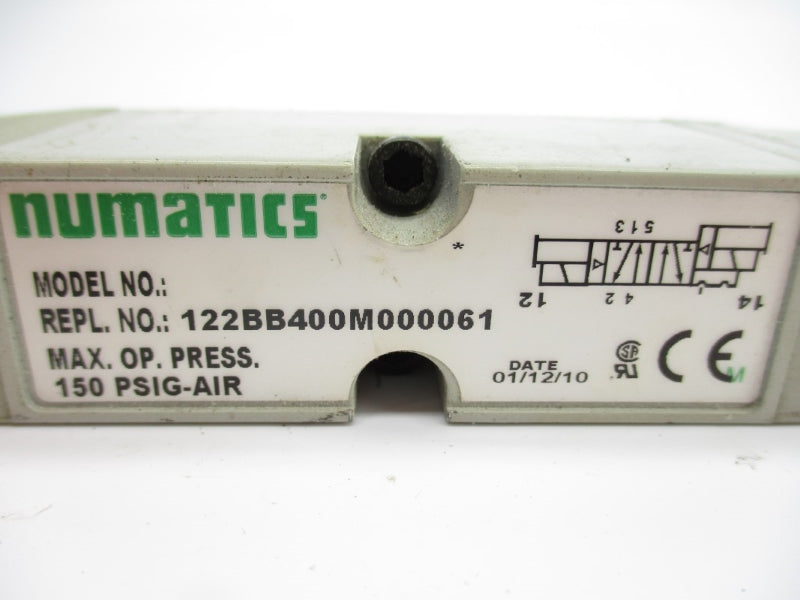 NUMATICS 122BB400M000061 24VDC 150PSI UNMP