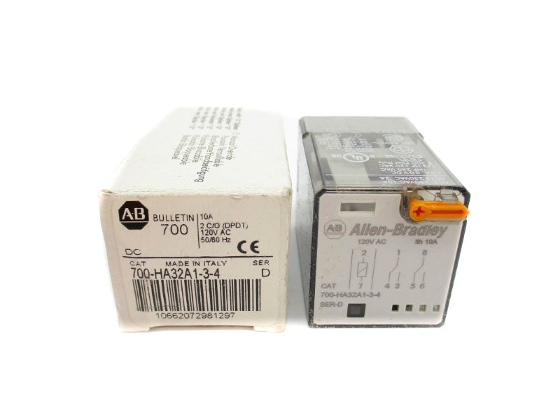 ALLEN BRADLEY 700-HA32A1-3-4 SER. D 120VAC 10A (WH) NSMP