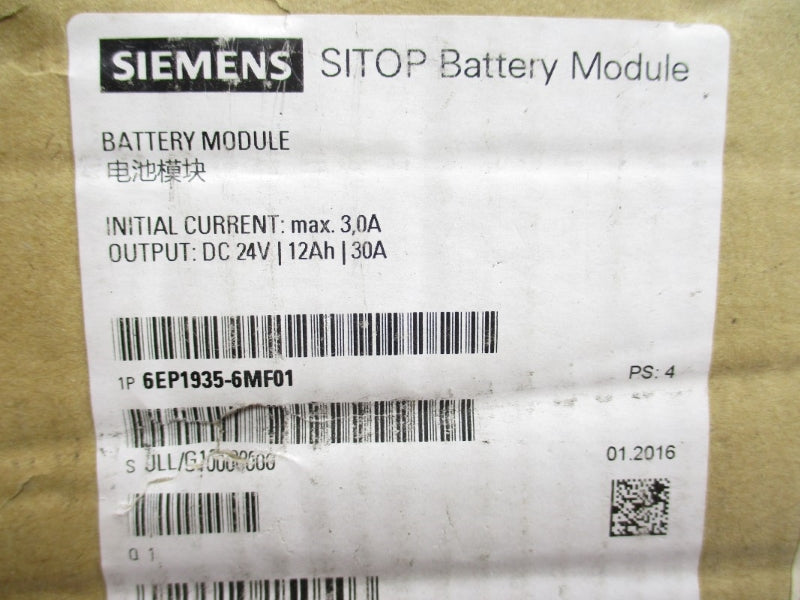 SIEMENS 6EP1935-6MF01 24VDC 30A NSMP