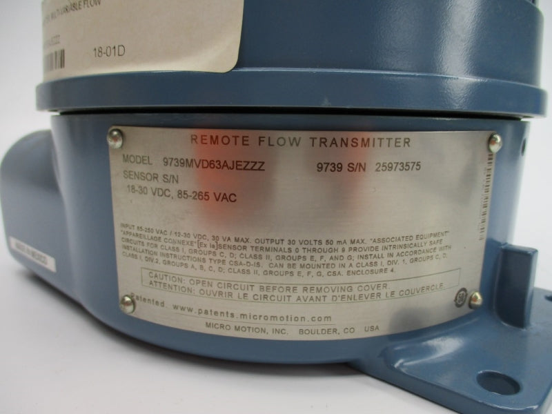 MICRO MOTION 9739MVD63AJEZZZ 85-265VAC NSNP