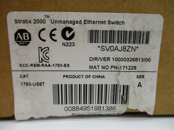 ALLEN BRADLEY 1783-US8T SER. A 18-30VAC NSMP