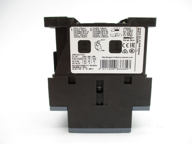 SIEMENS 3RT2027-1AK60 110/120V 32A NSMP