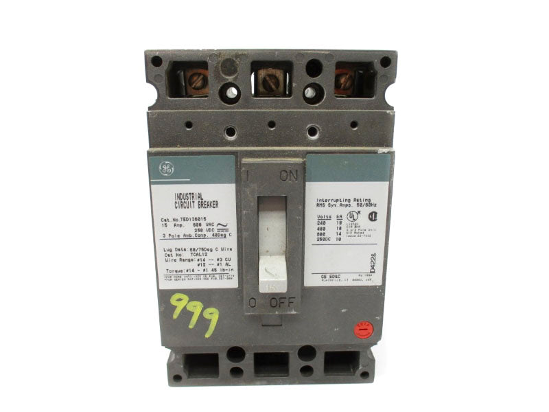 GENERAL ELECTRIC TED136015 600VAC 15A NSNP